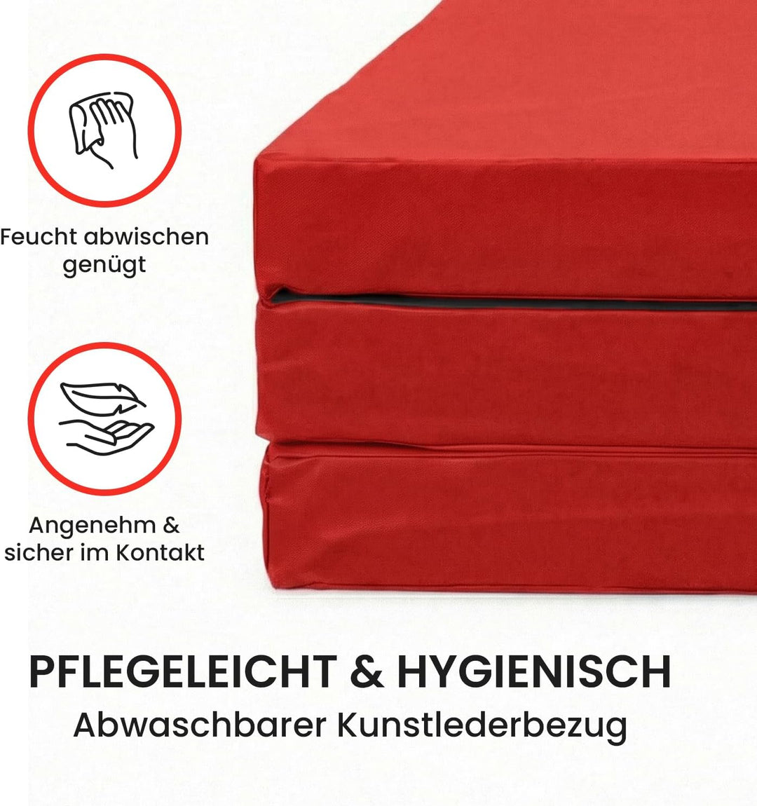 Jeflex - klappbare Weichbodenmatte & Turnmatte 150 x 100 x 8 cm MADE IN GERMANY/Gymnastikmatte tragb