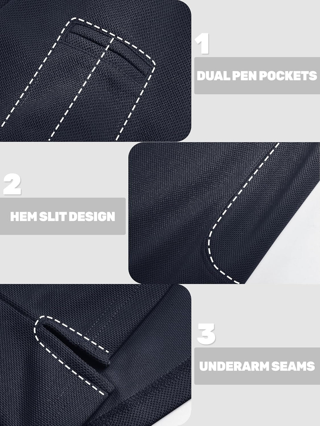 TACVASEN Herren Poloshirt Langarm Golf Tshirts Tactical Shirt Leicht Atmungsaktiv Freizeitshirts mit