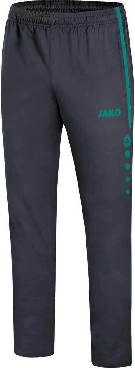 JAKO Unisex Kinder Präsentationshose Präsentationshose Striker 2.0 140 Anthrazit/Türkis, 140 Anthraz