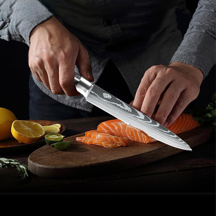 MDHAND 13cm Kochmesser Universalmesser Küchenmesser Scharfe aus Deutschem Edelstahl, Ergonomischer K