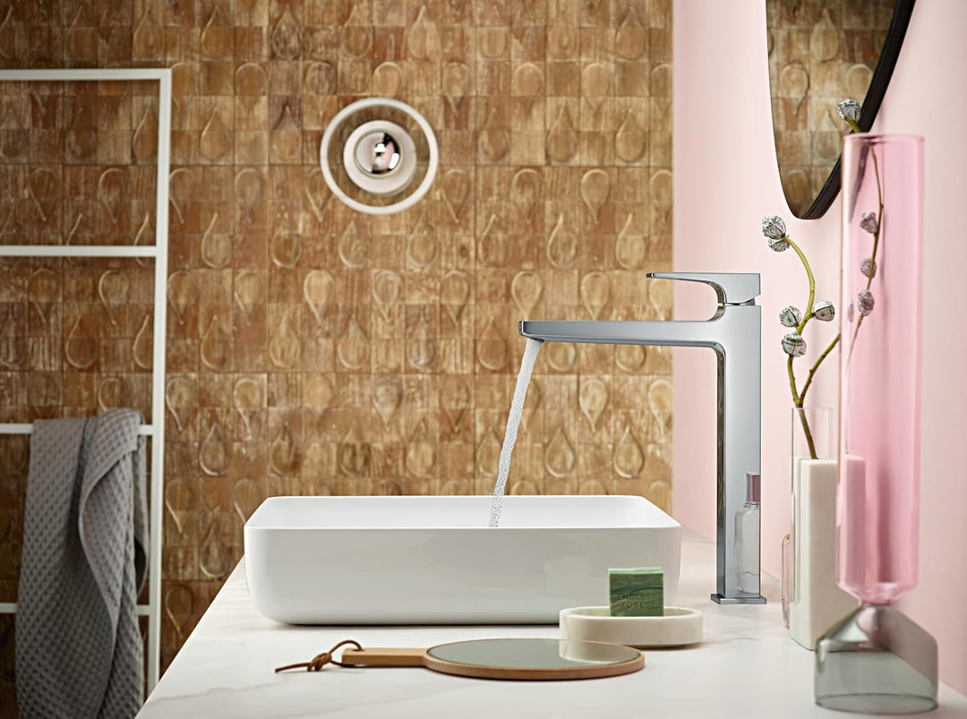 hansgrohe Wasserhahn Metropol (Armatur mit Auslauf Höhe 260 mm und Push-Open Ablaufgarnitur) Chrom C