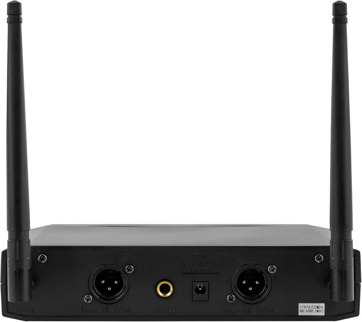 BoomToneDJ UHF Duo – komplettes kabelloses UHF-Mikrofonsystem – 2 dynamische Handmikrofone – Dual Ch