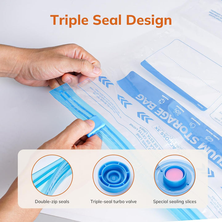 MONVANE Vakuumbeutel für Kleidung, 12 Stück(3x60x80cm + 3x50x70cm + 3x40x60cm + 3x30x50cm)— Aufbewah