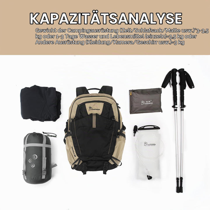 Mountaintop 30L/40L Wanderrucksack Herren Damen Daypack für Alltag und Outdoor, Tageswanderungen und
