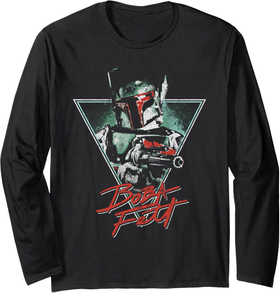 Star Wars Boba Fett Triangle Poster Langarmshirt