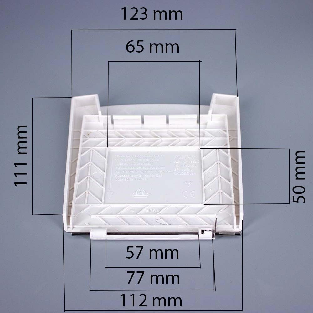 Ersatzdeckel für Aussensteckdose Wohnmobil Wohnwagen Boot Van weiss New Model Line ABS Kunststoff 13