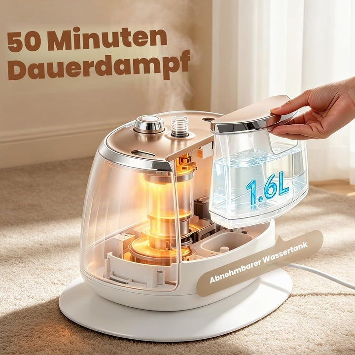 CGOLDENWALL Vertikaler Dampfglätter 1350W mit Doppelstange, 1.6L Tank, 10 Dampfstufen, 3-in-1 Bügelw