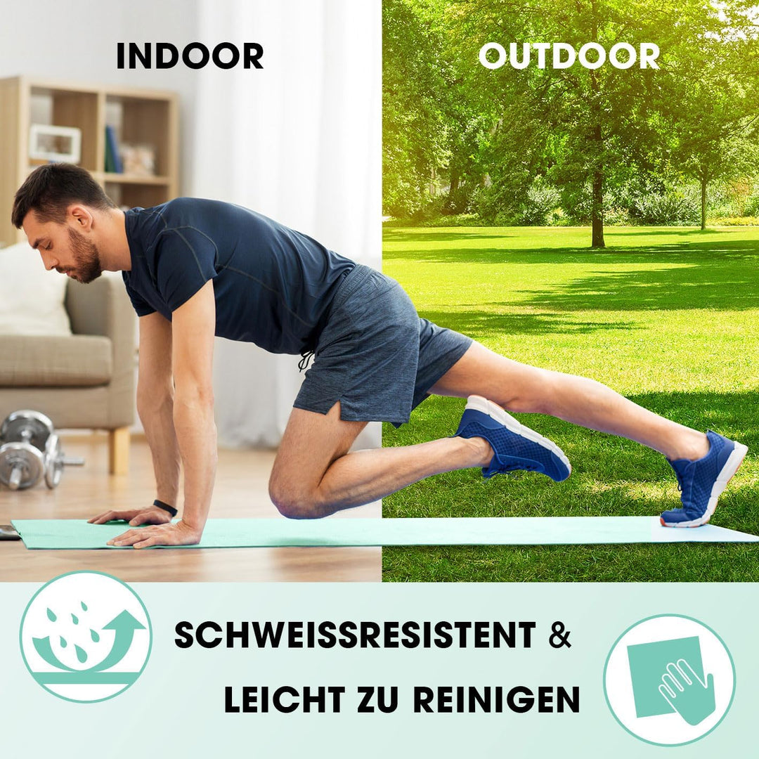 #DoYourFitness Fitnessmatte rutschfest | 183x61cm oder XXL 190x100cm | 0,8-2cm hoch | Gelenkschonend