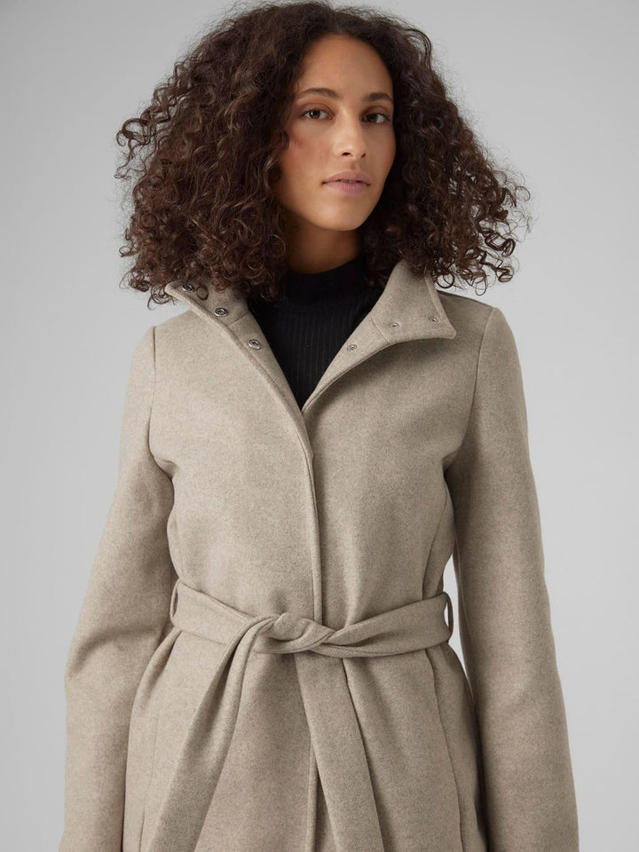 VERO MODA Female Mantel VMPOPALLY Mantel | Coat L Silver Mink/Detail:melange, L Silver Mink/Detail:m