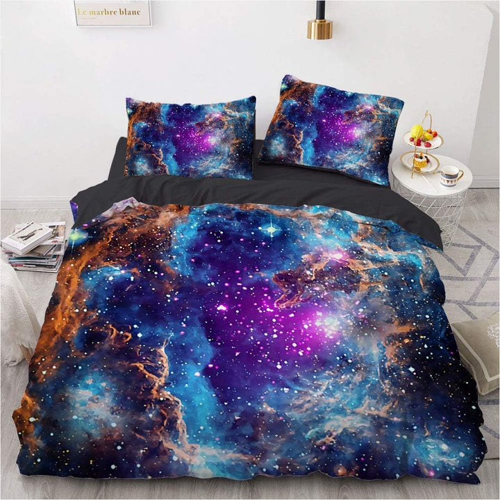 Luowei Bettwäsche 135x200cm Galaxis Sternenhimmel Thema 3D Bettbezug Set Mikrofaser Kinder Jungen De
