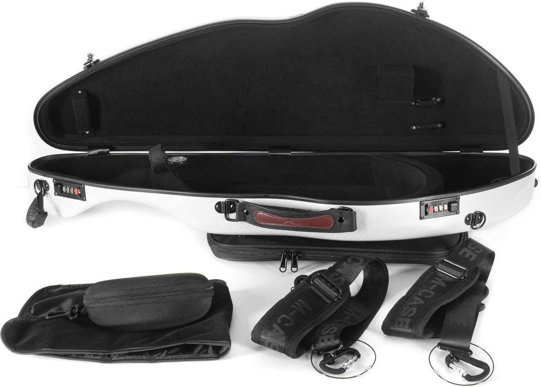 Geigenkoffer Glasfaser Safe Flight 4/4 special silver M-Case + Music bag