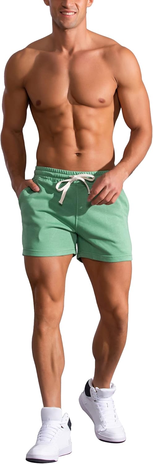Panegy Herren Sweatshorts Kurze Jogginghose Baumwolle Relaxshorts Atmungsaktive Sport Shorts für Jog