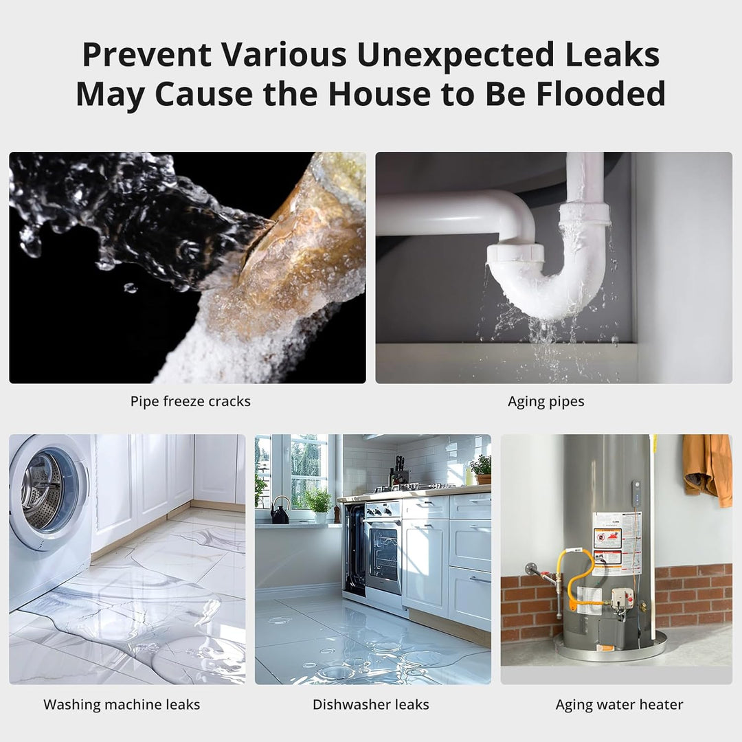 SONOFF SNZB-05P Zigbee Wassermelder,Smart Home Wassersensor, Wassermelder für Küchen, Keller und Bad