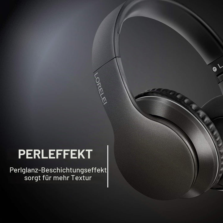LORELEI X6 Over-Ear Headphones with Microphone, Lightweight Foldable & Portable Stereo Bass Headphon