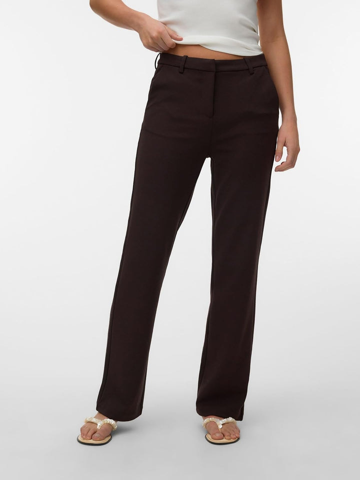 VERO MODA Female Hose VMZAMIRA Mittlere Taille Hose XS / 34L Chocolate Torte, XS / 34L Chocolate Tor