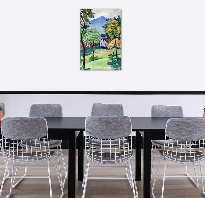 Leinwand (80x120cm): August Macke - Tegernsee Landschaft Anagoria 80x120 cm, 80x120 cm