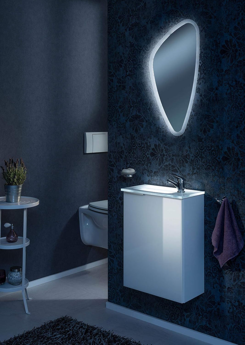 FACKELMANN LED Spiegel Organic Mirrors/Wandspiegel mit umlaufender LED-Beleuchtung/Masse (B x H x T)