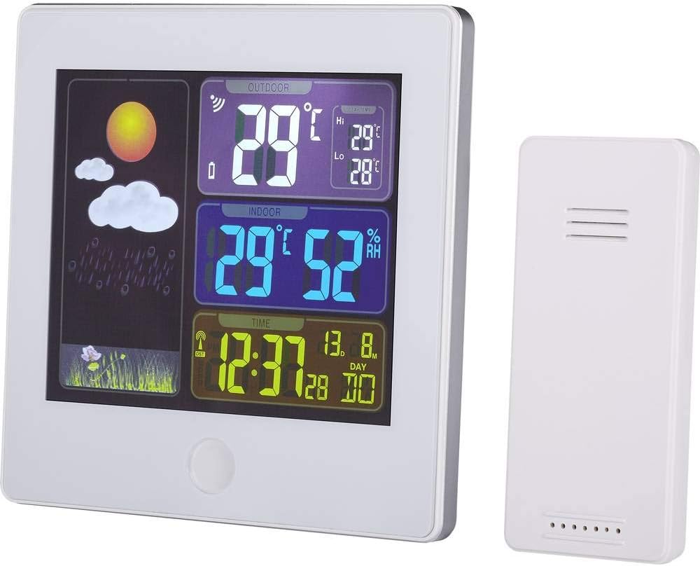 TFA Dostmann Sun Funk-Wetterstation, 35.1133.02 Wettervorhersage mit Farbdisplay, zur Raumklimakontr
