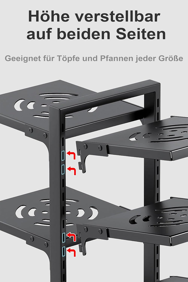 Töpfe und Pfannen Organizer für Schrank, Heavy Duty Topf Pfanne Rack unter Spüle Organizer und Aufbe