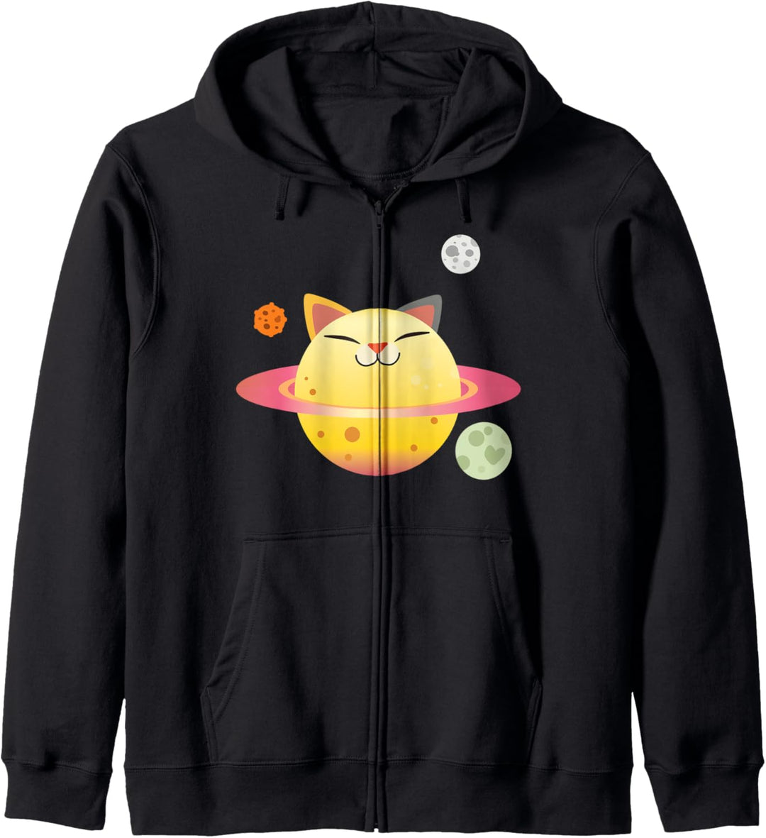 Glücklicher Big Cat Planet Space Kapuzenjacke
