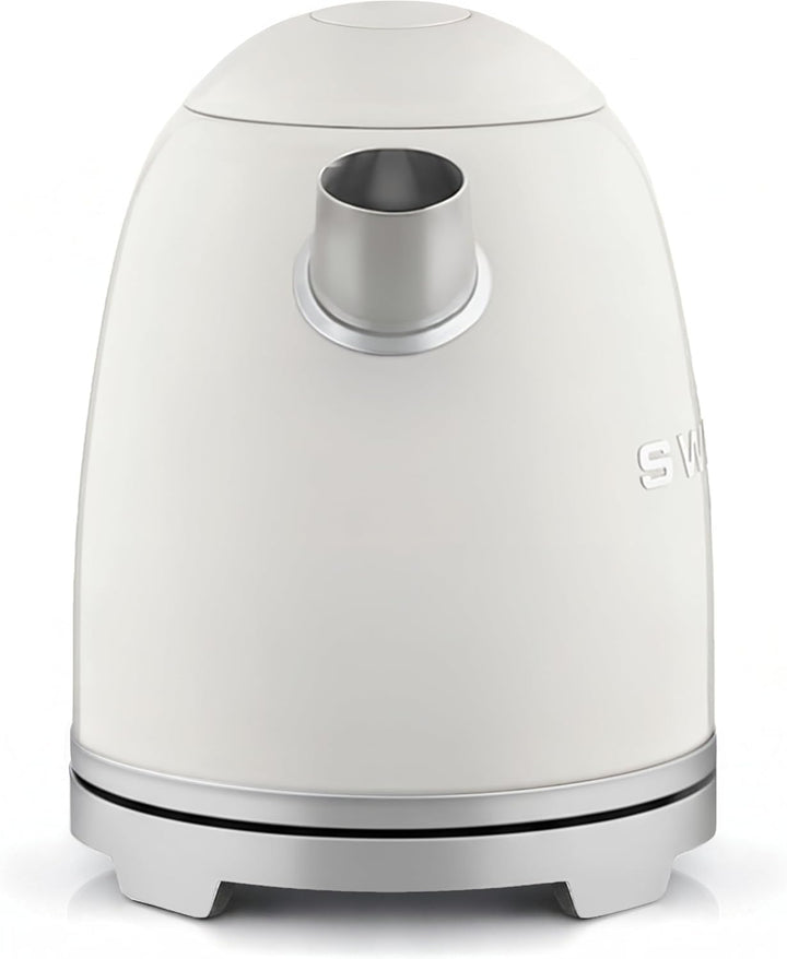 SWEISS Elektrischer Wasserkocher KTS8 im Vintage-Stil, 1 l, kompakter Edelstahl, 1000 W, schnelles K