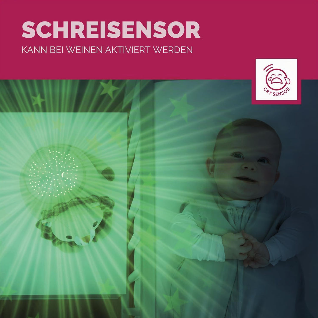 ZAZU Leo der Löwe - Sternprojektor mit beruhigenden Melodien und Schreisensor Leo Lion, Leo Lion