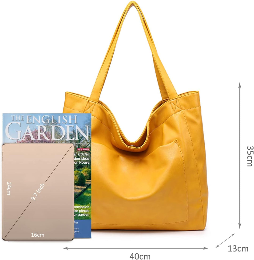 NICOLE & DORIS Handtasche Damen Gross Shopper Tasche Casual Schultertasche Weiche Leder Tragetasche
