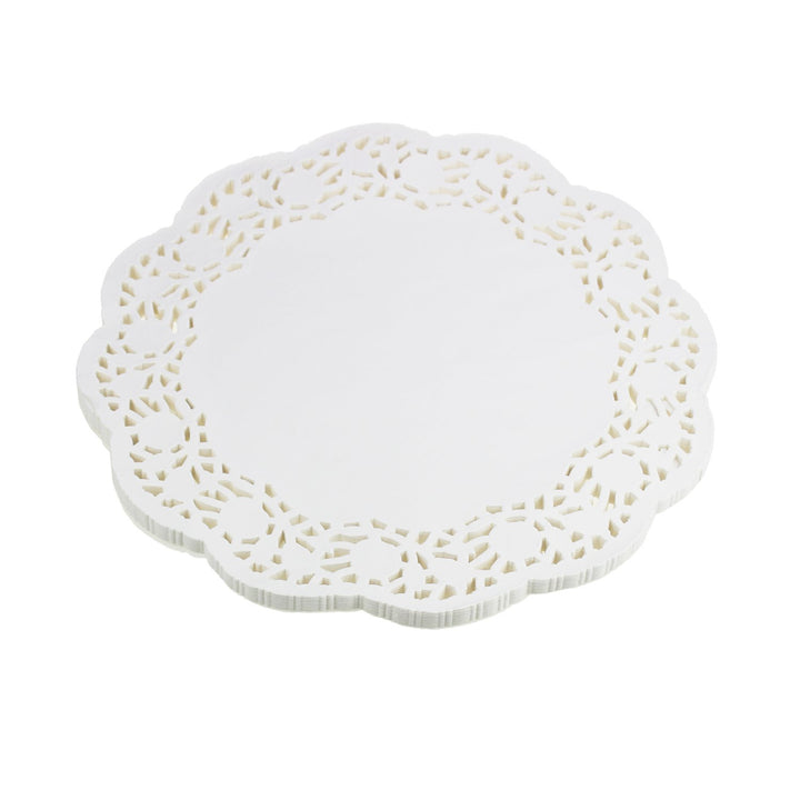 LJY Runde Papierdeckchen mit weisser Spitze, für Kuchen, Verpackung, Hochzeit, Geschirr, Dekoration,
