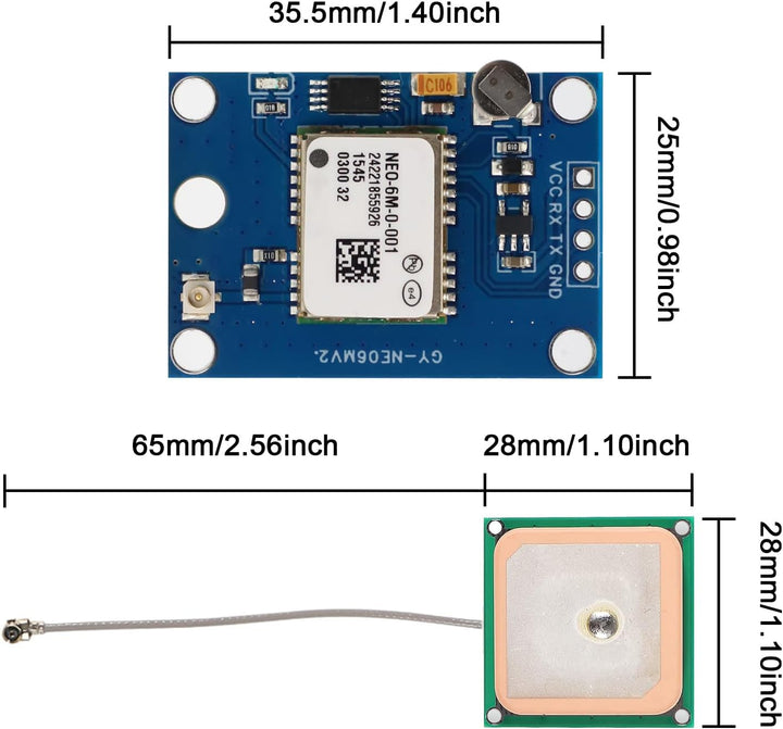 GY-NEO6MV2 GPS Modul,GPS Modul mit Antennen-Flugsteuerung,GPS Flugsteuerungsmodul mit superstarker,G