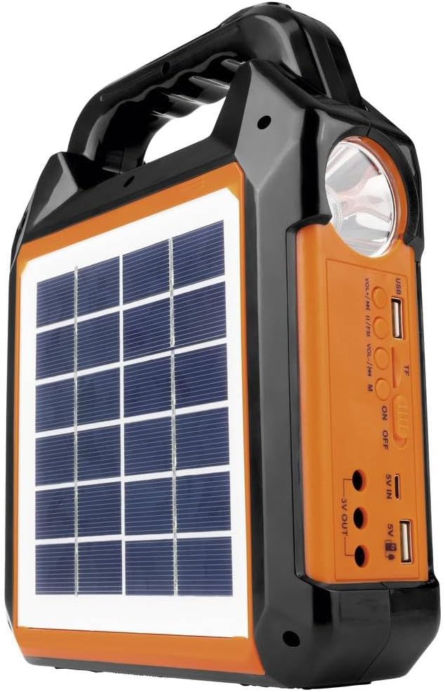 EASYmaxx Solar-Generator Kit 4500mAh | 2 Auflademodi: Solarpanel oder USB | Zum Aufladen von Handy,