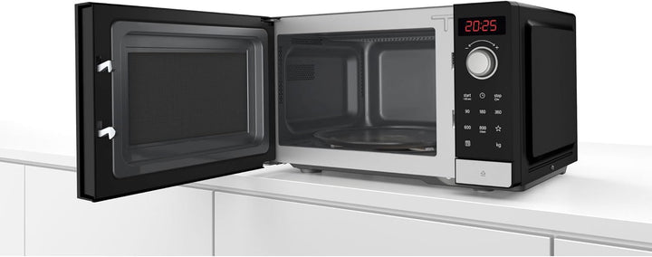 Bosch FFL023MS2 Serie 2 Mikrowelle, 26 x 44 cm, 800 W, Drehteller 27 cm, Türanschlag Links, AutoPilo