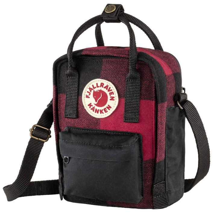 Fjällräven Unisex Kånken Re-Wool Sling Schultertasche Einheitsgrösse Red-black (23329-320-550), Einh