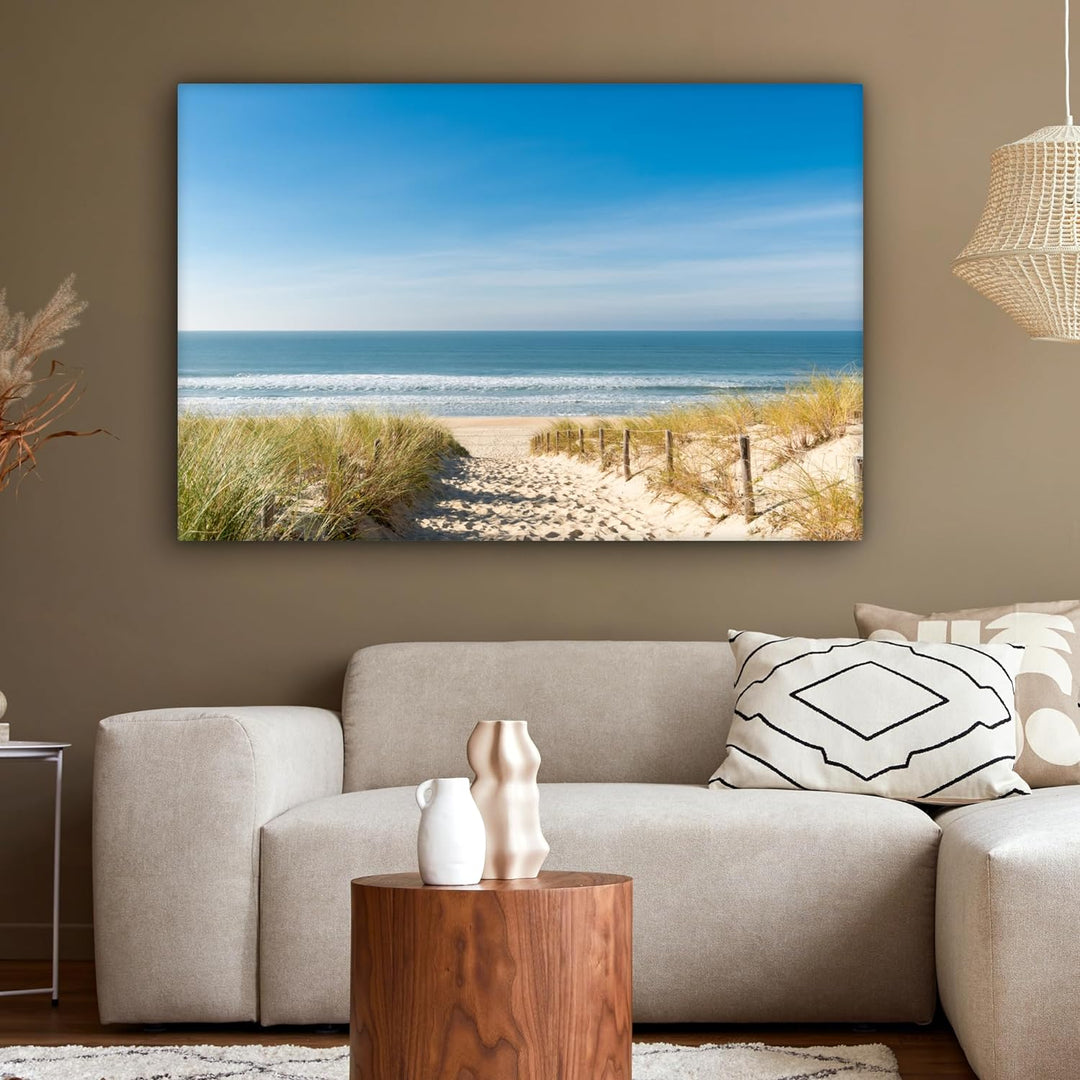 MuchoWow© Bild auf Leinwand Gross 120x80 cm XXL Schlafzimmer Bilder Wand Deko Wohnzimmer Modern Wand