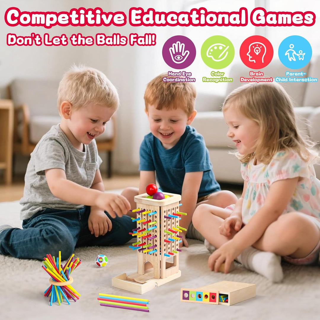 Akokie Montessori Spielzeug ab 3 Jahre Spiele ab 3 4 5 Jahren 3-IN-1 Brettspiele Lernspiele ab 4 Jah