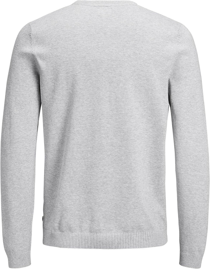 JACK &amp; JONES Male Strickpullover Einfarbig Strickpullover 3XL Light Grey Melange, 3XL Light Grey Mel