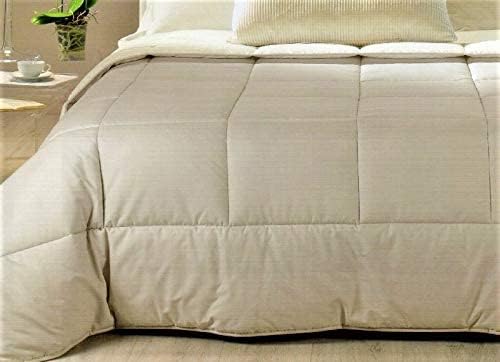 Caleffi Bicolor steppdecke, Baumwolle, Sand, 160 x 190 cm, Sand