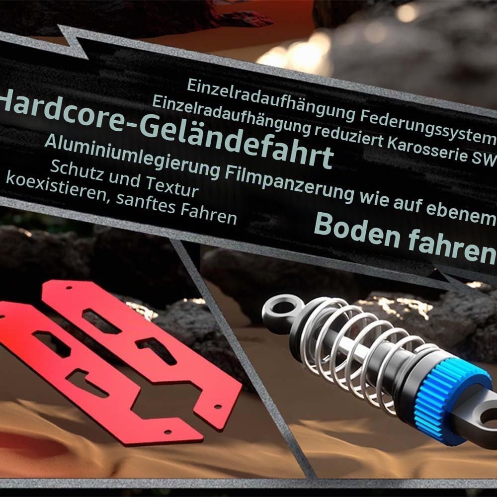 55KM/H Ferngesteuertes Auto für Erwachsene, Hochgeschwindigkeits Bürstenloser Motor RC Buggy All Ter