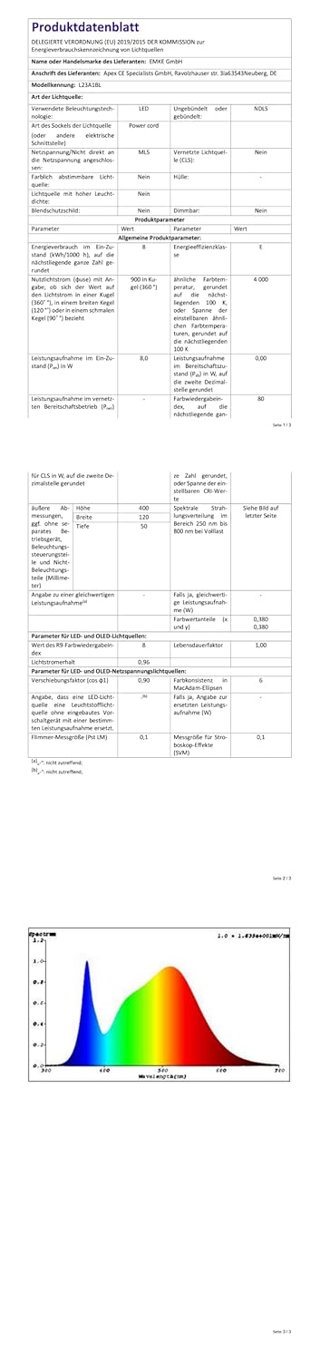 EMKE LED Spiegelleuchte Spiegellampen für das bad spiegelleuchte badezimmer 40cm, 180° drehbar spieg