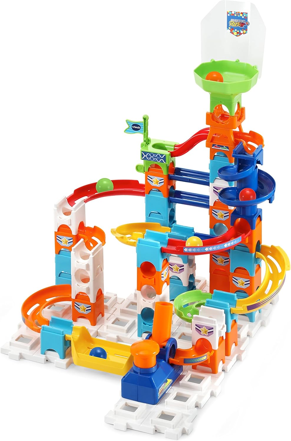 VTech Marble Rush - Adventure Set S100 – Interaktive Murmelbahn mit spannenden Bahnelementen, versch
