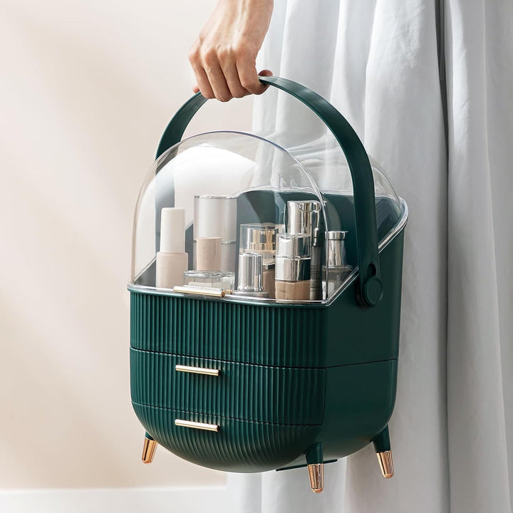 Make Up Organizer, Kosmetik Organizer mit decke, Wasserdicht Staubdicht Hautpflege Organizer für Bad