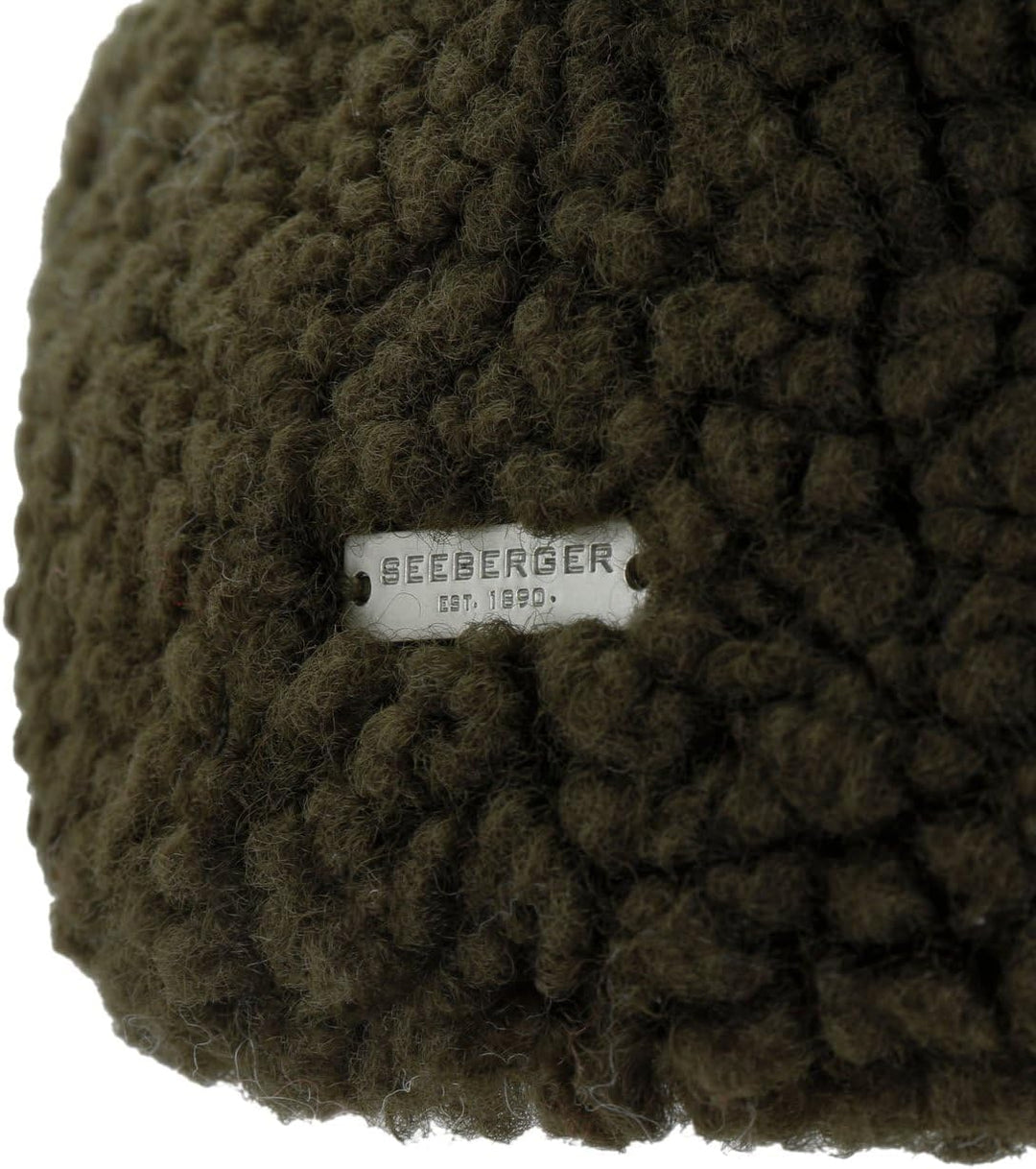 Seeberger Teddy Fur Stirnband Headband Ohrenschutz Ohrenwärmer 1 stück (1er Pack) Oliv/Blatt für mic