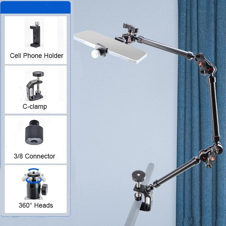 NEWFUN Desktop Magic Arm, Gelenkarm, Kamera Tischhalterung, Flexibel Gelenkarm Tisch Halterung mit 1