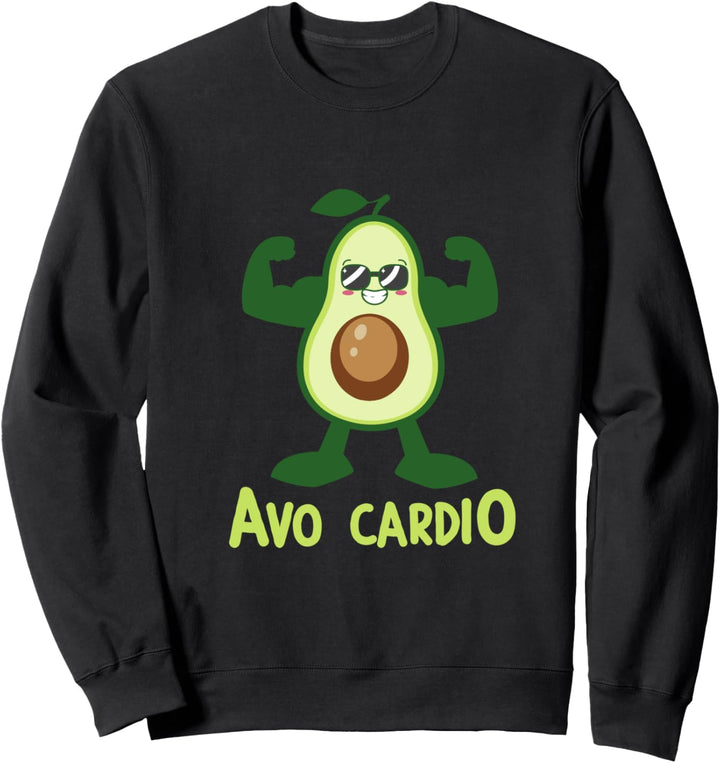 Avo Cardio - Avocado Running Fitness Walking und Lauf Sweatshirt