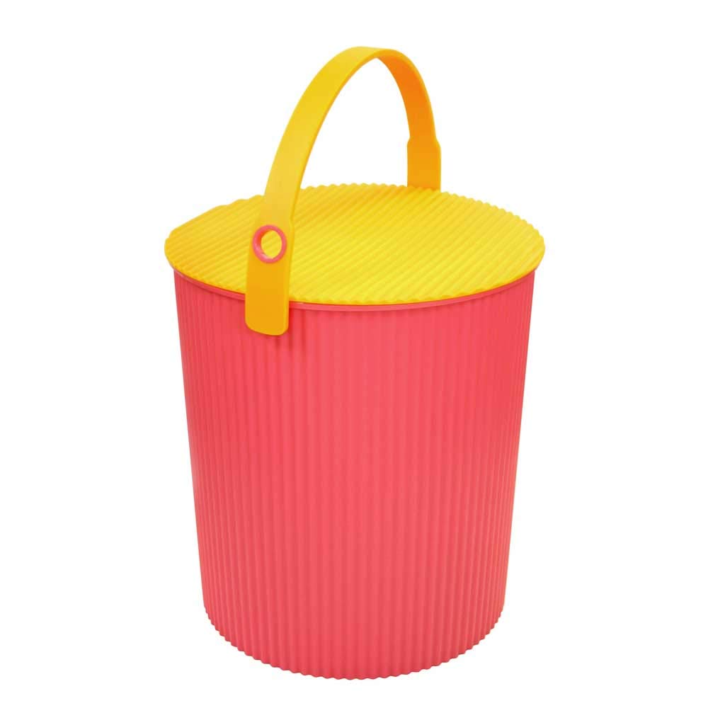 Hachiman Omnioutil Aufbewahrungsbehälter mit Deckel, gross, Pink / Orange