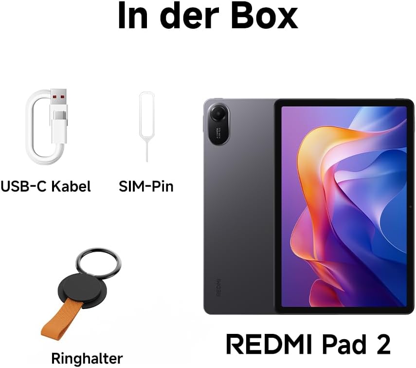 XIAOMI Redmi Pad 2, 8+256GB, Gray, 11" 2,5K kristallklares Display, Grosser 9000mAh Akku, Fortschrit