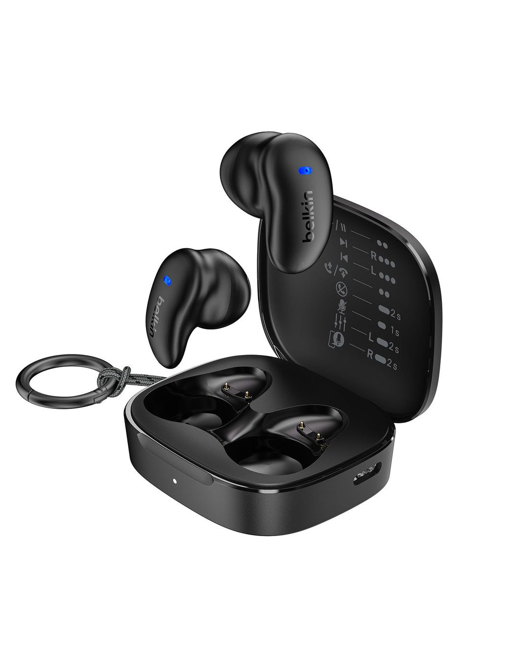Belkin SoundForm Anywhere In Ear Kopfhörer Kabellos Bluetooth 6.0 für Seitenschläfer, Leicht, Komfor
