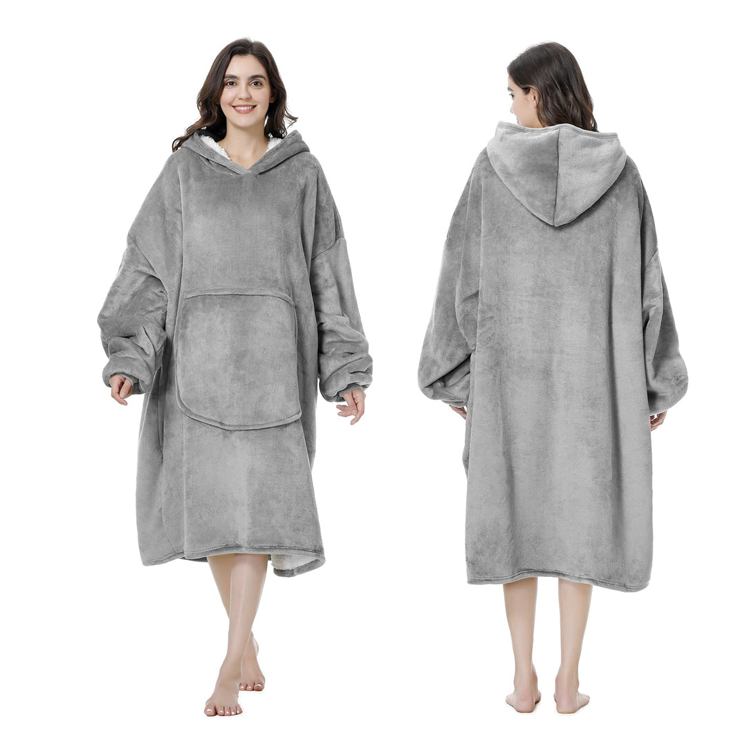 Mokani Kuscheldecke mit Ärmeln und Kapuze Hoodie Decke, Decken Hoodie Decke mit Ärmeln, Übergrösse F