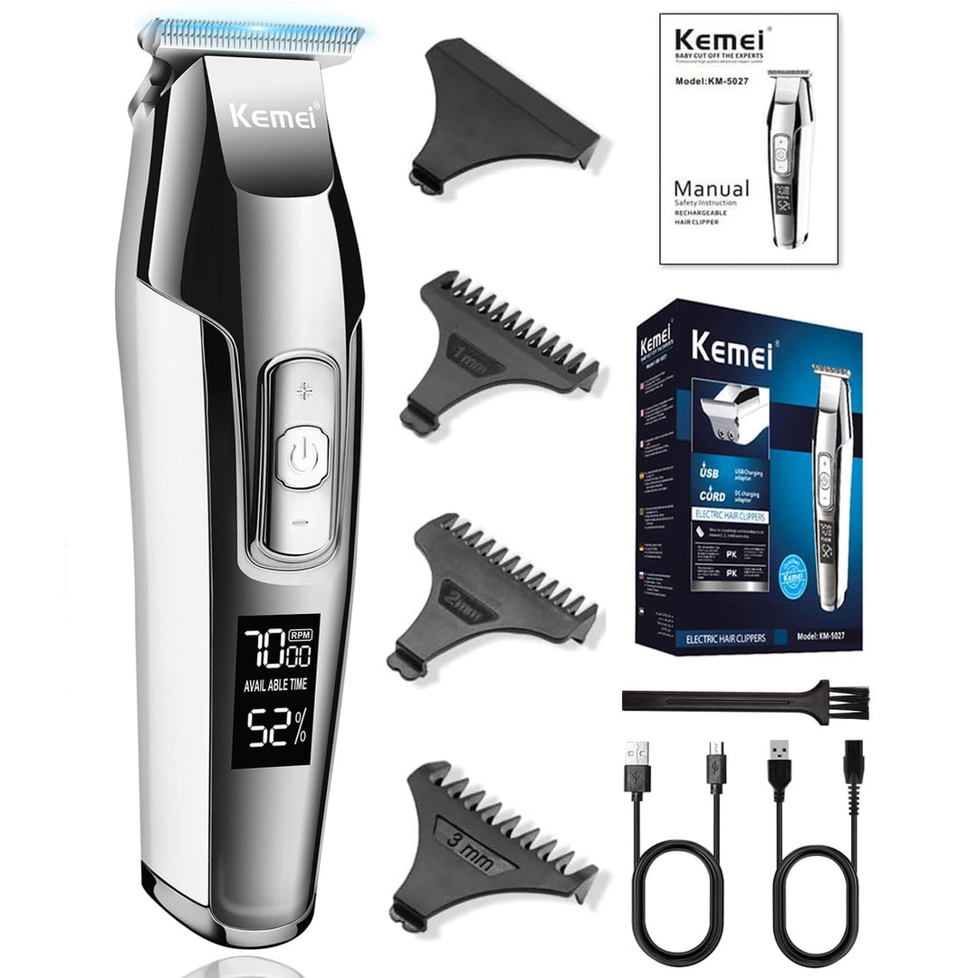 KEMEI Herren LCD Display Baldheaded Haarschneidemaschine Professionelle Bart Haarschneider Werkzeuge