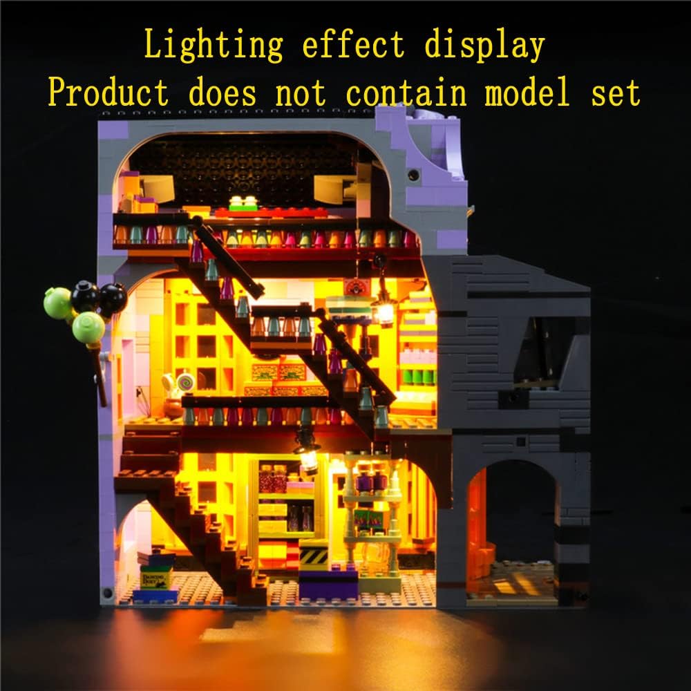 GEAMENT LED Licht-Set Kompatibel mit Lego Harry Potter Winkelgasse (Diagon Alley) - Beleuchtungsset