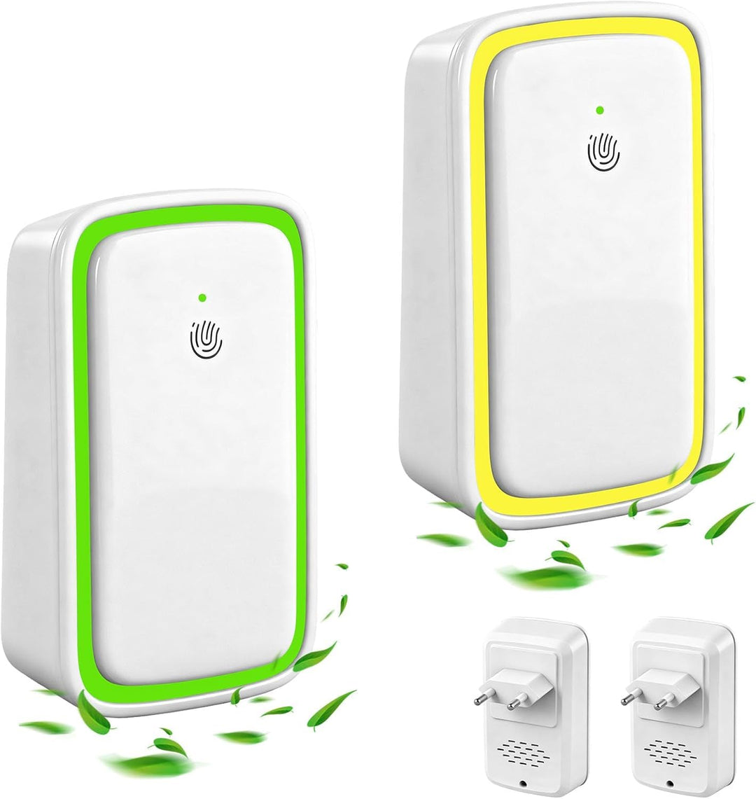 AUAUY 2 Stück Luftreiniger, Air Purifier LonizerGenerator, Plug in Negativ Lonen Luftreiniger, Besei